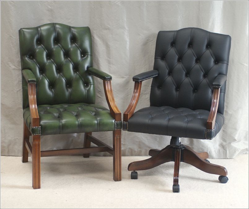 Gainsborough Style Desk Chairs, Fixed and Swivelling